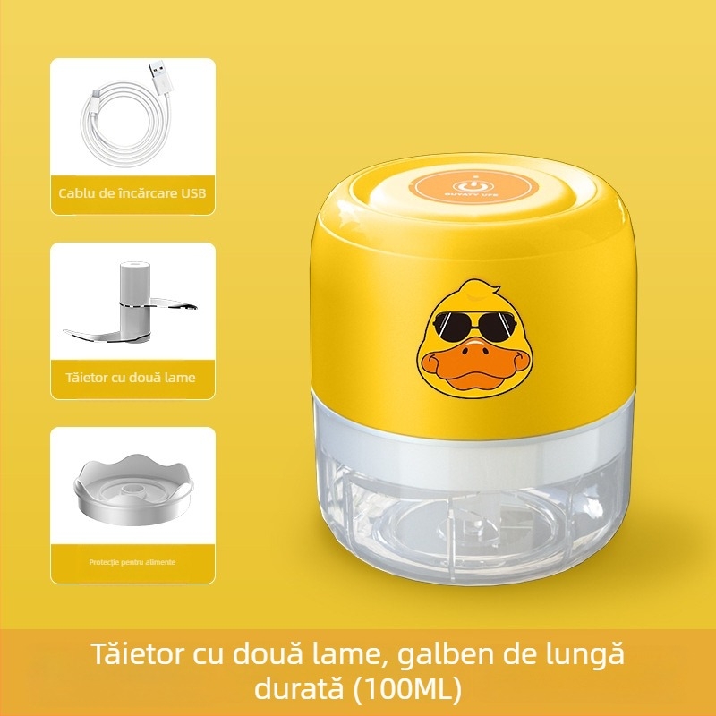 Zdrobitor electric de usturoi, blender mini wireless multifuncțional pentru usturoi, măcinarea cărnii și prepararea hranei pentru copii