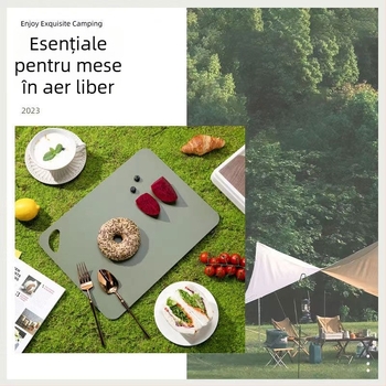 Tocător dublu fațetat din PP, ecologic, pentru uz casnic, suprafață subțire de tăiere, portabil pentru exterior, tocător din plastic pentru fructe