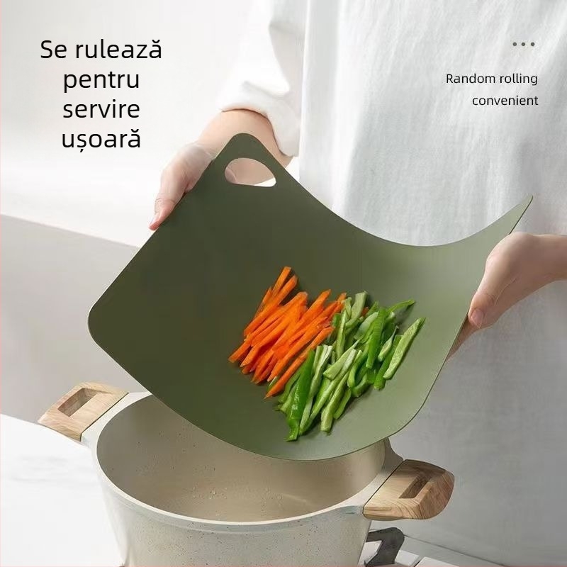 Tocător dublu fațetat din PP, ecologic, pentru uz casnic, suprafață subțire de tăiere, portabil pentru exterior, tocător din plastic pentru fructe