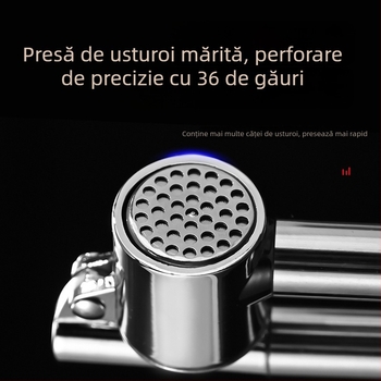 Presă de usturoi din oțel inoxidabil – zdrobitor de usturoi manual, unealtă multifuncțională pentru bucătărie