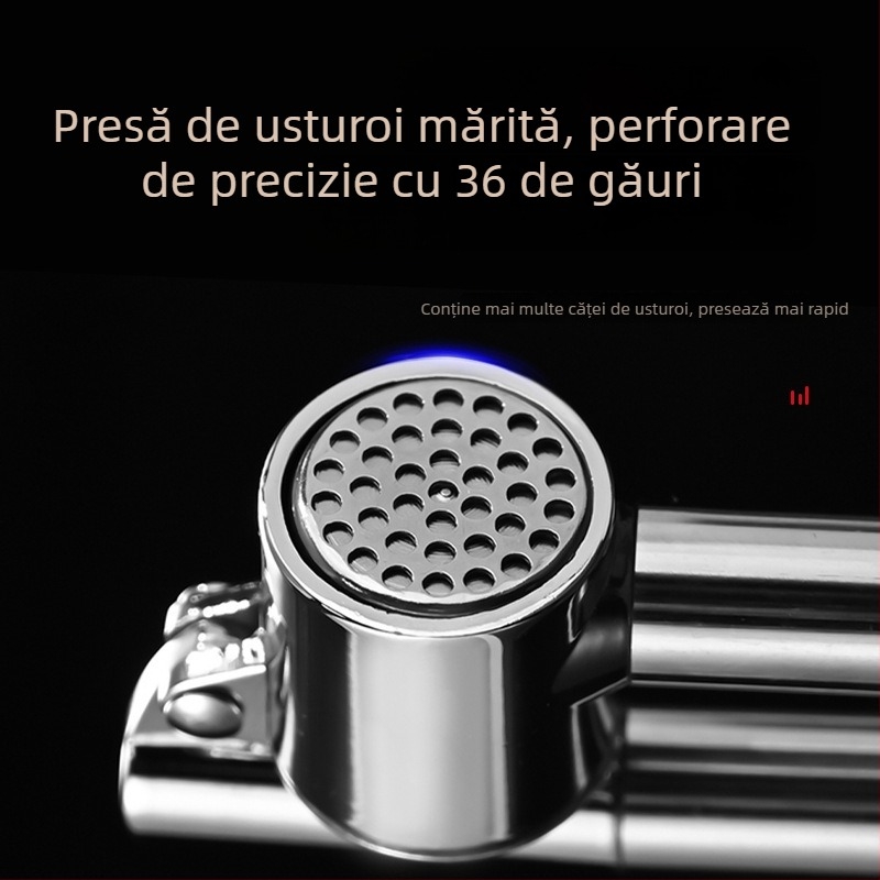 Presă de usturoi din oțel inoxidabil – zdrobitor de usturoi manual, unealtă multifuncțională pentru bucătărie