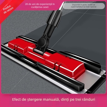 Meiliya mop plat pentru uz casnic – curățare podele din lemn și ceramică, economisește efort, cap de clemă mare