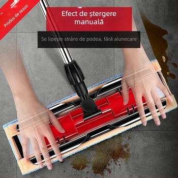 Meiliya mop plat pentru uz casnic – curățare podele din lemn și ceramică, economisește efort, cap de clemă mare