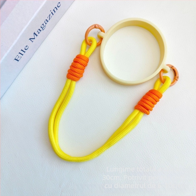 Accesorii din silicon pentru Haggen: șnur de prindere, capac pentru pai, husă de pahar cu șnur, capac pentru termos – universal