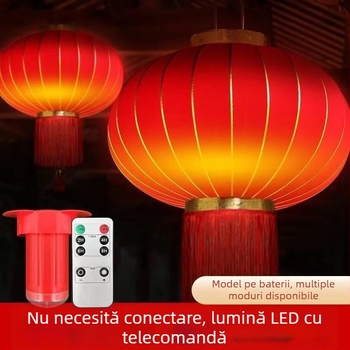 Fenar roșu LED, alimentat cu baterii, decor exterior, impermeabil, model 2026 nou