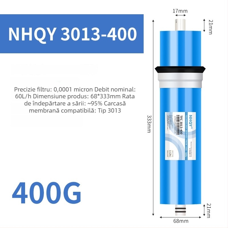 NHQY Membrană RO pentru purificator de apă pentru uz casnic, 75G/400G/600G, element de filtrare de înlocuire cu debit mare