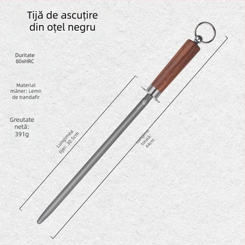 Bețișor de ascuțit pentru cuțite, cu granulație ultra-fină – instrument profesional pentru ascuțire și întreținere a cuțitelor de bucătărie