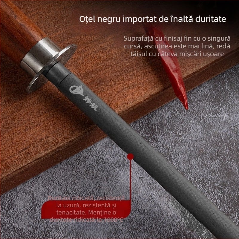 Bețișor de ascuțit pentru cuțite, cu granulație ultra-fină – instrument profesional pentru ascuțire și întreținere a cuțitelor de bucătărie