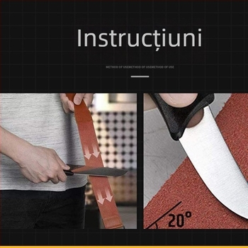 Pânză din piele de vită, față dublă, pentru ascuțire și lustruire a briciului
