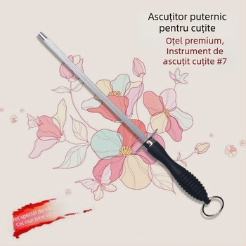Rod de ascuțit din oțel inoxidabil pentru cuțite de bucătărie, robust și eficient