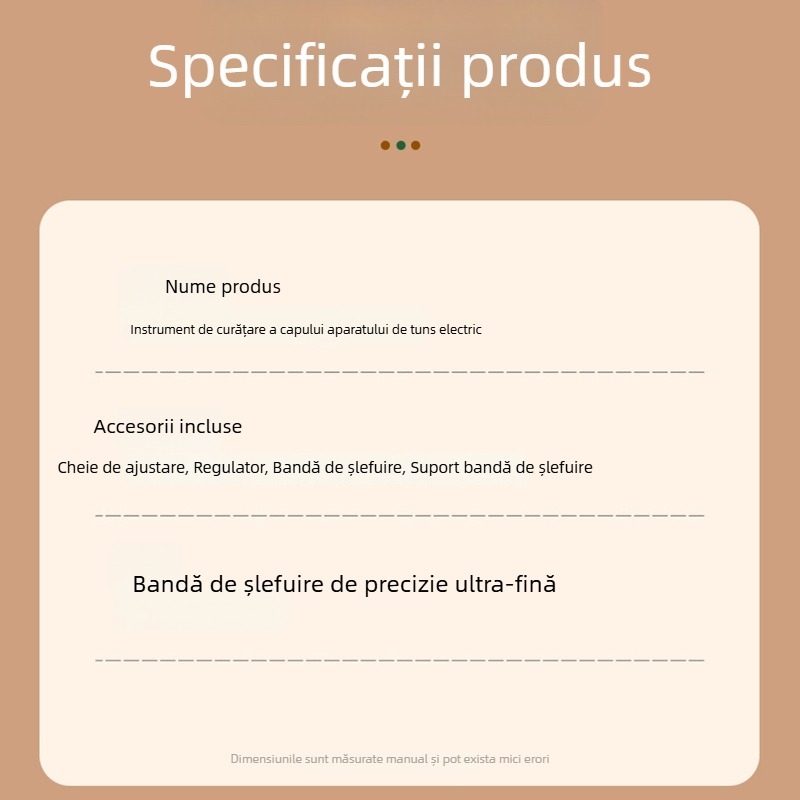Unealtă de ascuțire și curățare a capului lamei pentru aparatele de tuns electrice