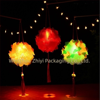 Lanterne luminoasă pentru copii, lanternă DIY realizată manual, lanternă decorativă colorată în stil chinezesc, diametru 30 cm