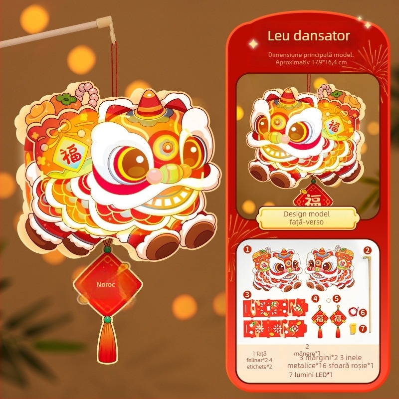Felinar cu iepuraș pentru Festivalul Lunii 2025 – kit DIY, jucărie luminoasă pentru copii