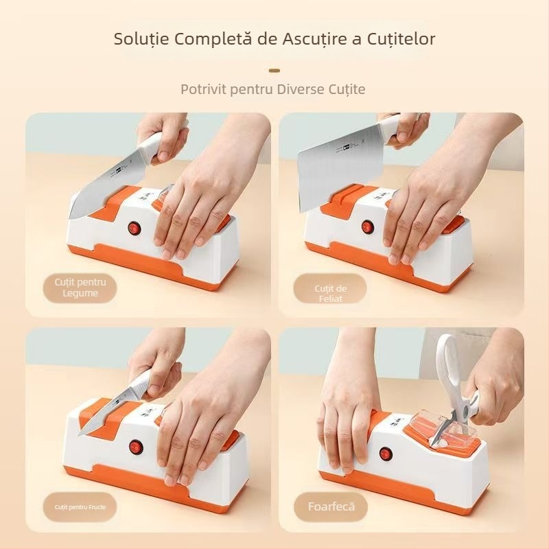 Aparat electric pentru ascuțirea cuțitelor, uz casnic – automat, cu disc de ascuțire rapid pentru bucătărie