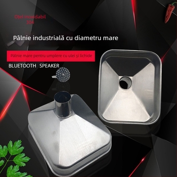 Funnel din oțel inoxidabil 304, diametru mare, utilizare industrială, pentru vin, ulei și lichide, formă dreptunghiulară