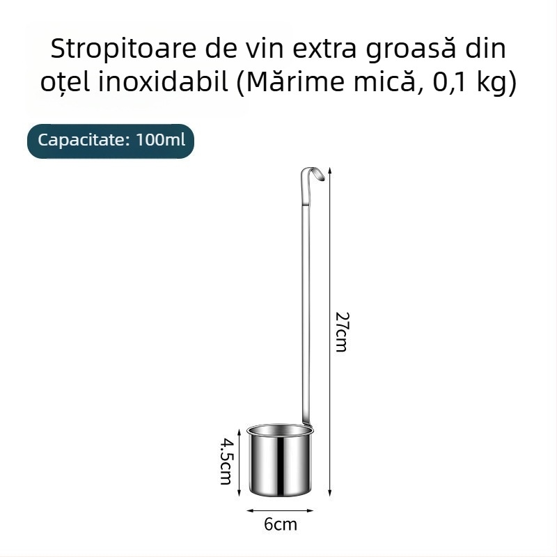 Pâlnie din oțel inoxidabil, de calitate alimentară, pentru uz casnic, cu filtru, diametru mic, îngroșată, pentru turnarea uleiului, vinului și băuturilor spirtoase
