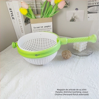 Spinner rotativ pentru salată, drenaj centrifugal pentru legume și fructe, coș de scurgere bucătărie
