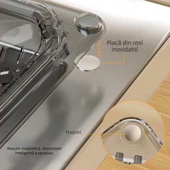 Coș filtrant magnetic pentru chiuvetă, coș de scurgere suspendabil pentru bucătărie, filtrează resturi alimentare, multifuncțional