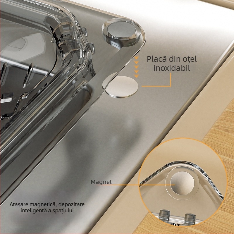 Coș filtrant magnetic pentru chiuvetă, coș de scurgere suspendabil pentru bucătărie, filtrează resturi alimentare, multifuncțional