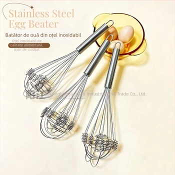 Tel de ouă manual din oțel inoxidabil cu arc, 12 inch – ustensilă de bucătărie pentru coacere