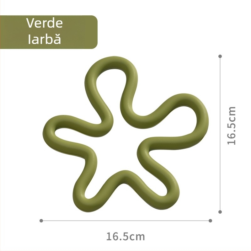 Suporturi din silicon, cu formă de floare neregulată, groase, izolante termic, protecție împotriva arsurilor, pentru pahare și oale