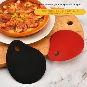Set silicon pentru cofetărie: tăietor în formă de picătură, spatulă pentru făină, spatulă pentru cremă de tort