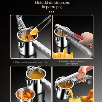 Storcător manual de suc, mare capacitate, din oțel inoxidabil 316L, pentru suc din trestia de zahăr, portocale, rodie, lămâie și portocală