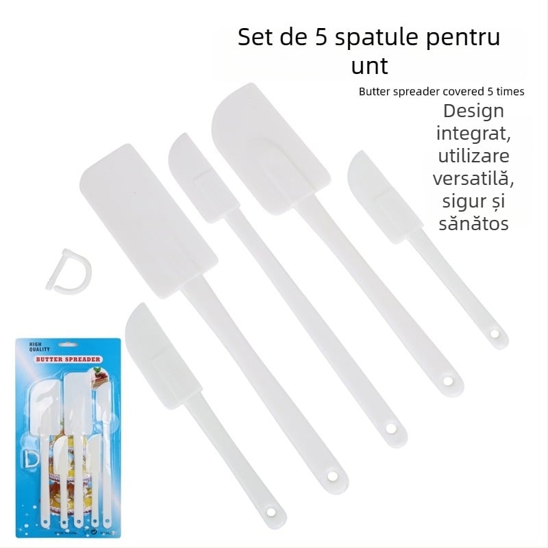 Set de 3 spatule pentru cofetărie — spatule din plastic pentru cremă