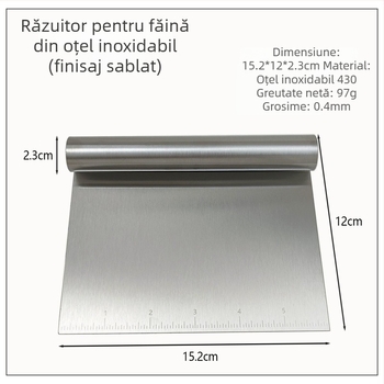 Răzuitor din oțel inoxidabil cu scară de măsurare, instrument de bucătărie pentru coacere, răzuitor pentru tăiței de orez