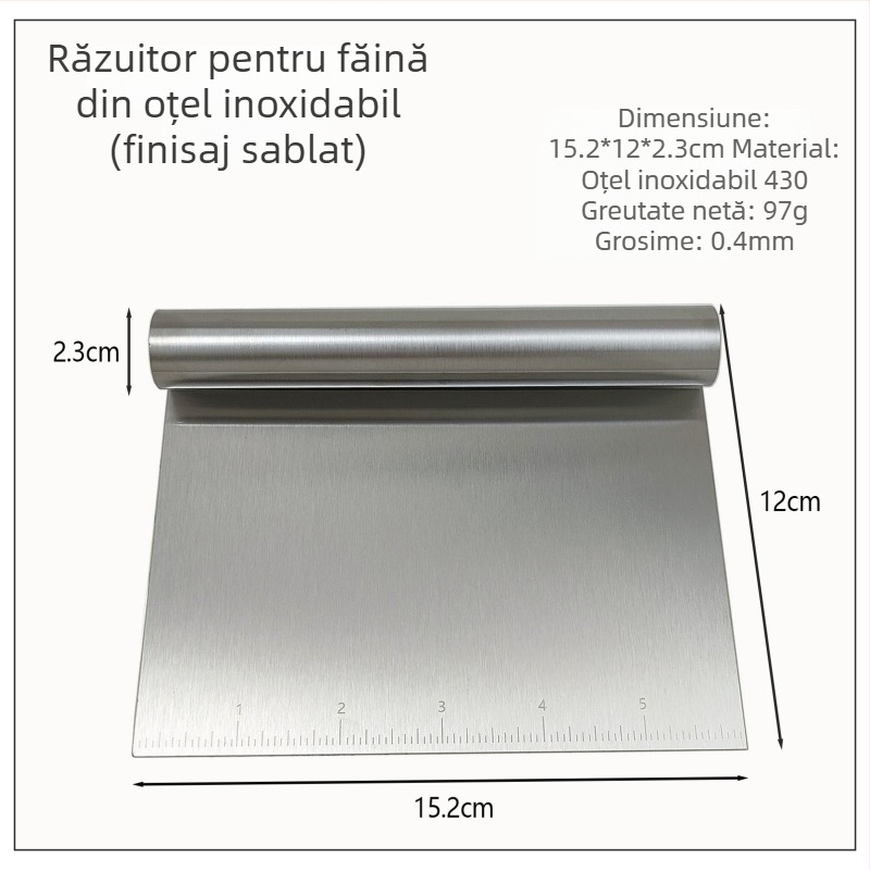 Răzuitor din oțel inoxidabil cu scară de măsurare, instrument de bucătărie pentru coacere, răzuitor pentru tăiței de orez