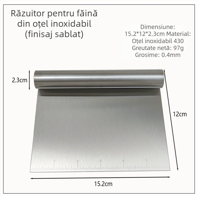 Răzuitor din oțel inoxidabil cu scară de măsurare, instrument de bucătărie pentru coacere, răzuitor pentru tăiței de orez