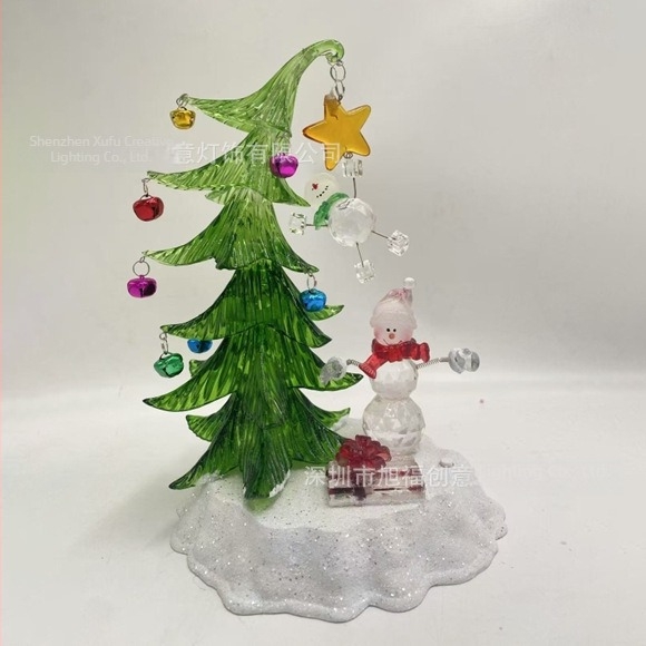 Ornamente acrilice pentru brad 2025 – stil retro nordic, decor de Crăciun