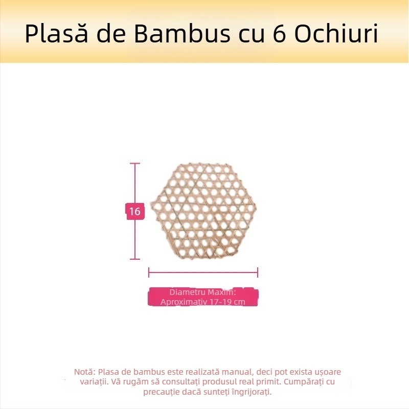 Placă din bambus antiaderentă pentru fundul oalelor cu carne fiartă și supe