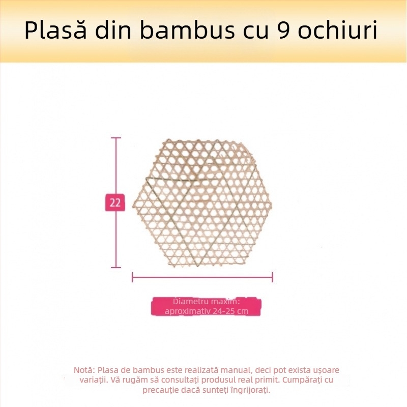 Placă din bambus antiaderentă pentru fundul oalelor cu carne fiartă și supe