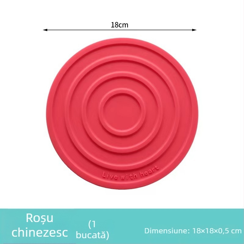 Covoraș din silicon rezistent la temperaturi înalte pentru oale, suport gros pentru vase și farfurii, protecție împotriva arsurilor, covoraș circular pentru masă, design modern minimalist