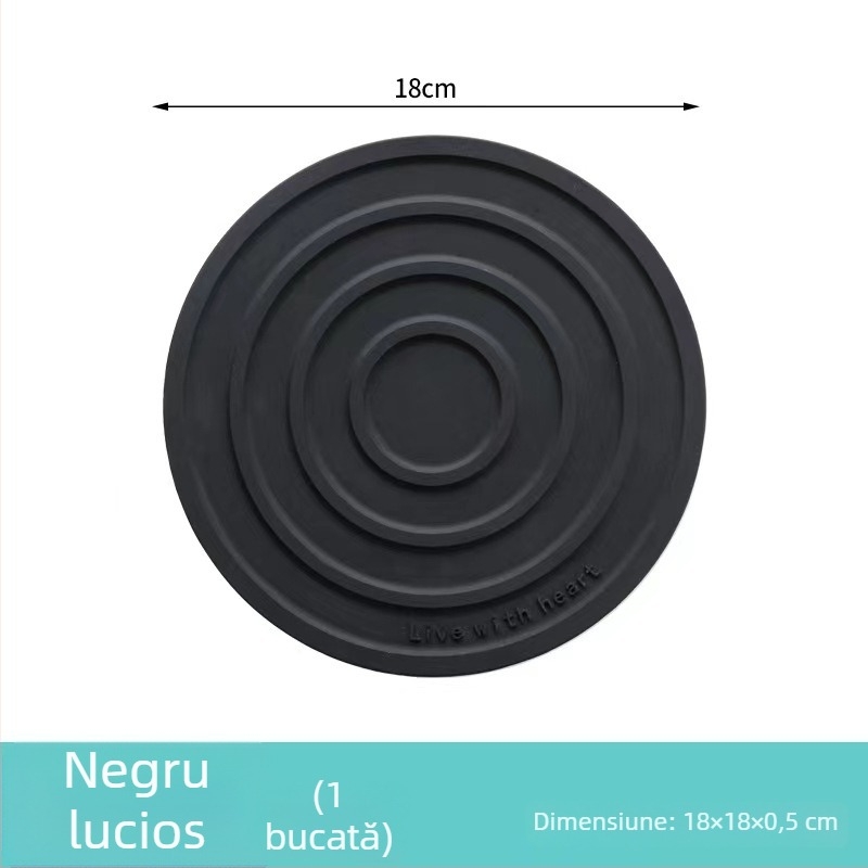Covoraș din silicon rezistent la temperaturi înalte pentru oale, suport gros pentru vase și farfurii, protecție împotriva arsurilor, covoraș circular pentru masă, design modern minimalist