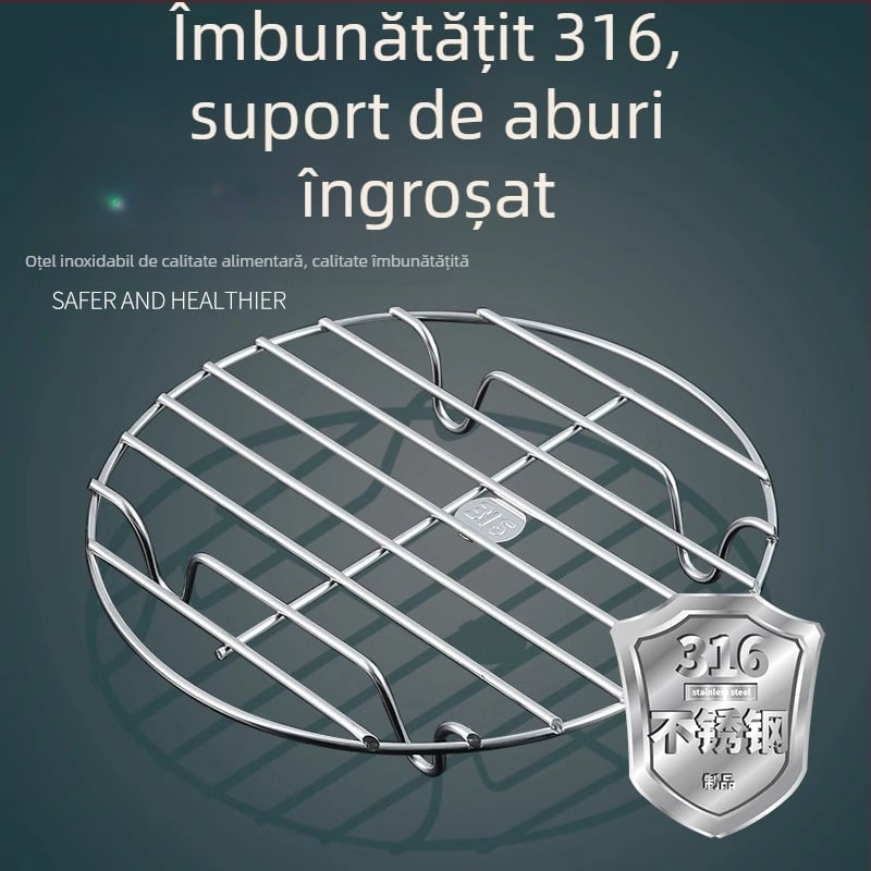 Raft de abur din oțel inoxidabil 316, de calitate alimentară, raft universal pentru abur și ouă, potrivit pentru wok și coș de aburi