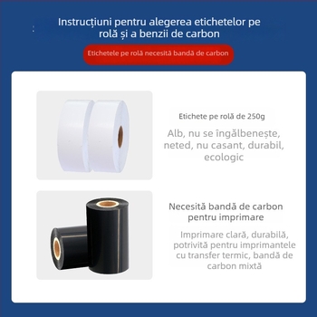 Etichete goale pentru haine pe rolă, hârtie acoperită, imprimare color, etichetă de certificare, utilizare universală, dimensiuni variate