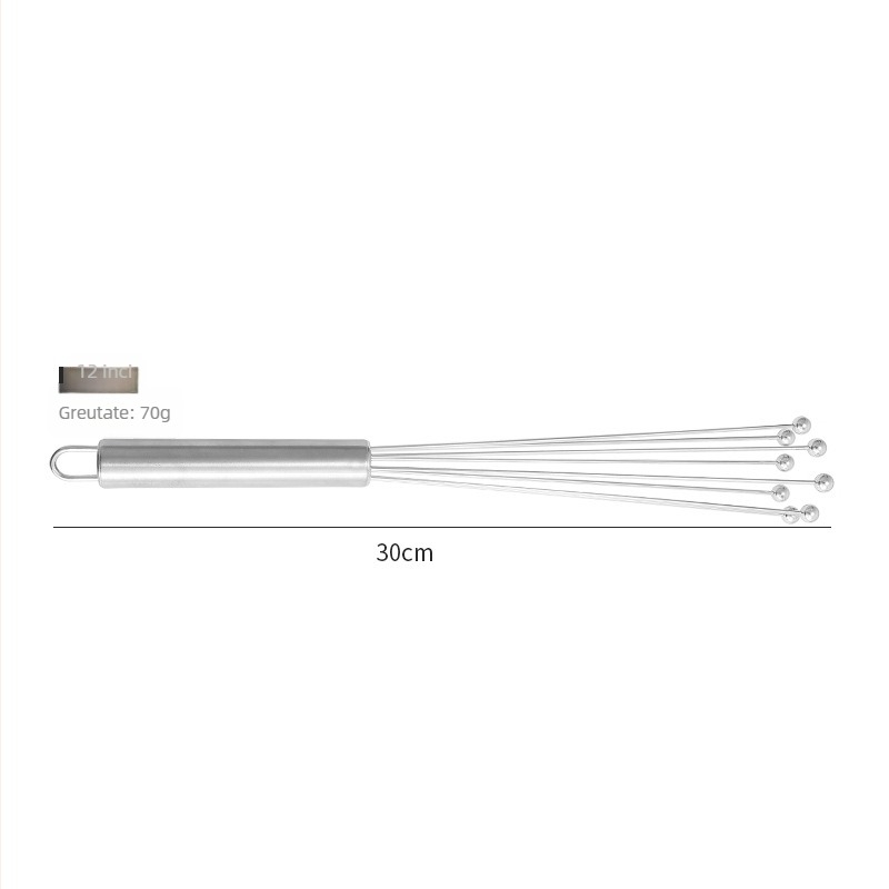 Tel de ouă din oțel inoxidabil cu bile metalice, manual, calitate alimentară, pentru bucătărie