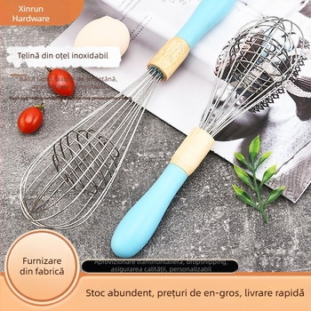 Tel de ou manual din oțel inoxidabil, 6 fire de sârmă, 25–30 cm, spumător de frișcă, uz casnic