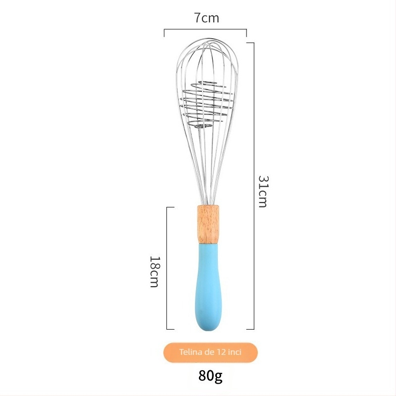 Tel de ou manual din oțel inoxidabil, 6 fire de sârmă, 25–30 cm, spumător de frișcă, uz casnic