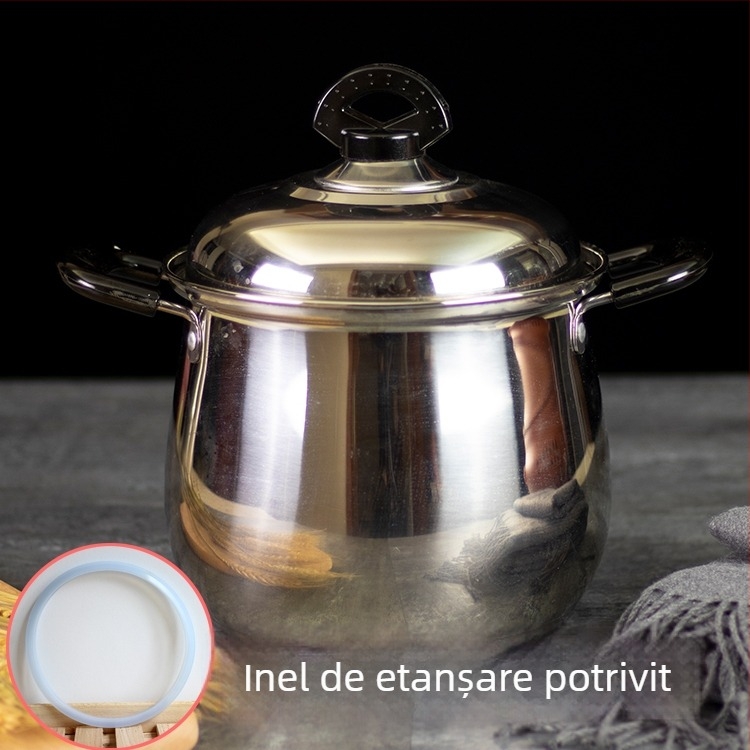 Etanșare din silicon pentru oală cu aburi din oțel inox, vas de gătit cu aburi multifuncțional, garnitură pentru capac de pui