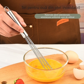 Tel de ou din oțel inoxidabil, mâner, cu 8 fire