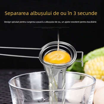 Separator din oțel inoxidabil pentru albușuri, tel manual pentru uz casnic