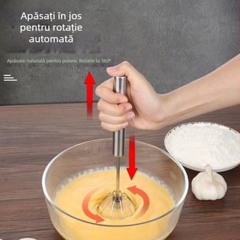 Batator semi-automat din oțel inoxidabil 304, tel de bucătărie pentru ouă și cremă
