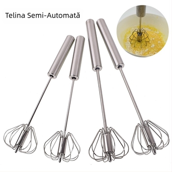 Jiaju Tel rotativ manual pentru ouă, 10–12 inch, pentru creme și sosuri