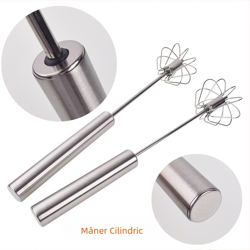 Jiaju Tel rotativ manual pentru ouă, 10–12 inch, pentru creme și sosuri