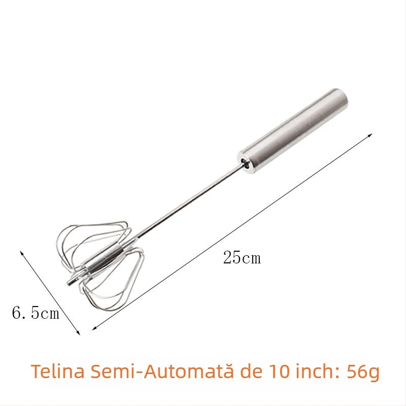 Jiaju Tel rotativ manual pentru ouă, 10–12 inch, pentru creme și sosuri
