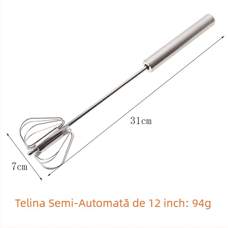 Jiaju Tel rotativ manual pentru ouă, 10–12 inch, pentru creme și sosuri