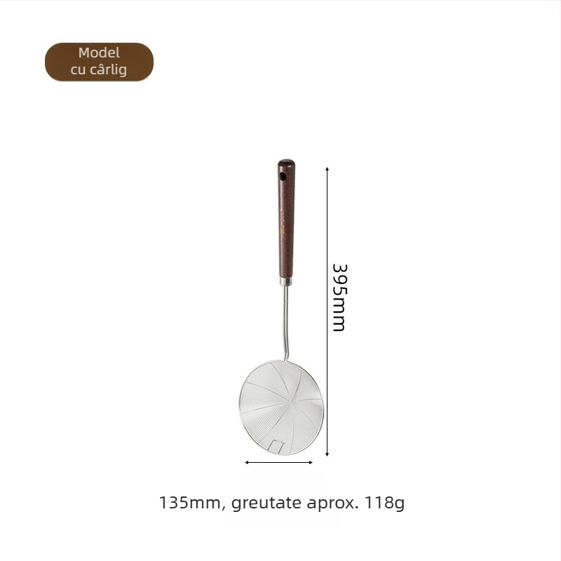 Sită mare din oțel inoxidabil 316, de calitate alimentară, pentru găluște, tăiței, hot pot și prăjire
